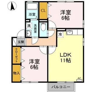 セジュール光永【2階】の間取り