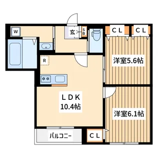 リケナ矢野口【2階】の間取り