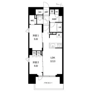 プレディアコート西日暮里【2階】の間取り