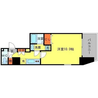 AFFLUENCE難波【2階】の間取り