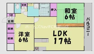 ワジマ小雑賀【3階】の間取り