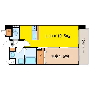 フェリーチェ薬師堂【6階】の間取り