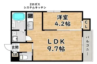 IRIS COURT【3階】の間取り