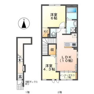 パレット楽陽【2階】の間取り