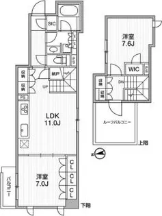 ディームス西早稲田【4階】の間取り