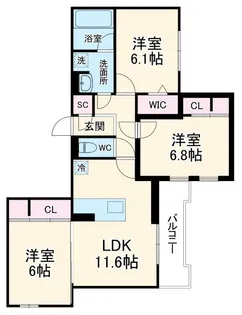 プリド【2階】の間取り