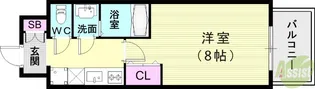 リヴィアス神戸SOLEIL【3階】の間取り