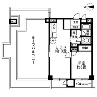 DIKマンション五反田【5階】の間取り
