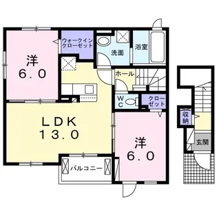 フェリーチェ・ビボI【2階】の間取り