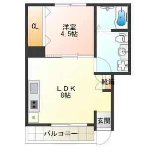 ピークショア玉出駅前【3階】の間取り