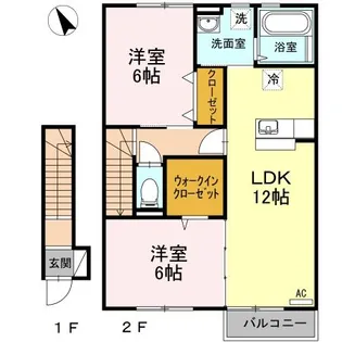 カントリーヒルズ東岐波【2階】の間取り