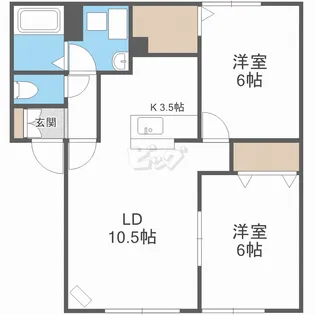 エルヴェール弐番館【2階】の間取り