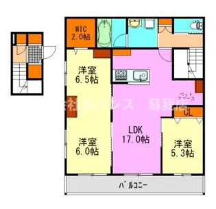 プルミエール蘇我【2階】の間取り