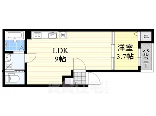 ポラリス摂津【3階】の間取り