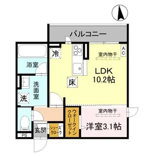 ark西城南【1階】の間取り