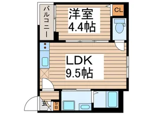 ソレイユ柵下【3階】の間取り