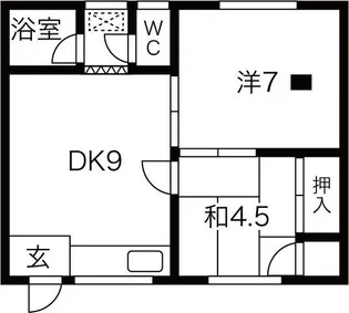 巾クレスト【1階】の間取り