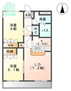 ロイヤルヒル岩松II【2階】の間取り