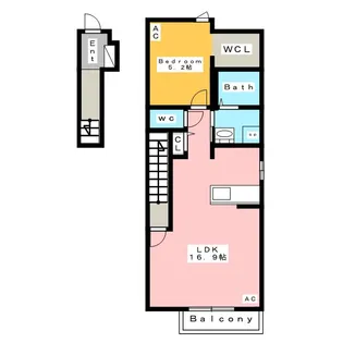 ジェントル桜井【2階】の間取り