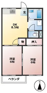 小林ハイツ【2階】の間取り