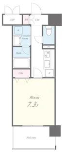 ボーベル玉造【7階】の間取り