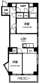 ライオンズマンション中野弥生町【1階】の間取り