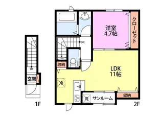 アンウルー坂井【2階】の間取り