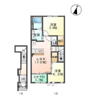ステイウェル【2階】の間取り