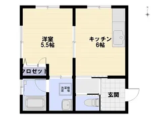 コーポリバーサイド B棟【1階】の間取り