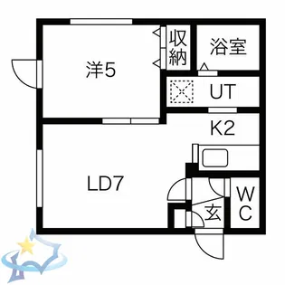 フォレストハイムN520【2階】の間取り
