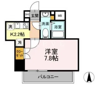 グランジット白金高輪【2階】の間取り
