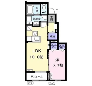 シダー ウォーム【1階】の間取り