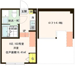 Ottantatre‘北綾瀬【1階】の間取り