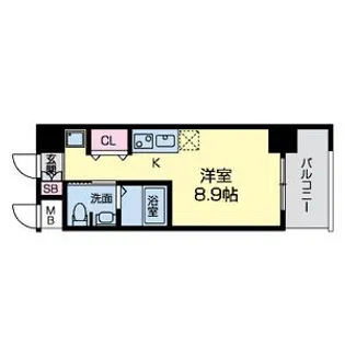 グレンパーク江坂II【3階】の間取り