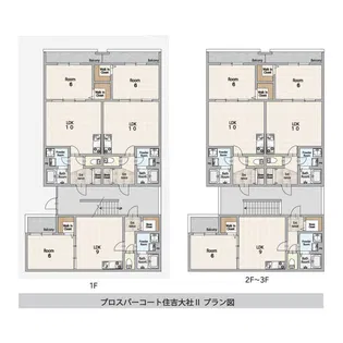 プロスパーコート住吉大社II【3階】の間取り