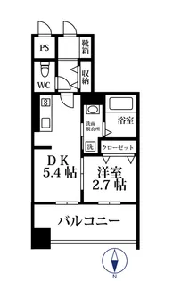 福岡県福岡市中央区荒戸1【マンション】の間取り
