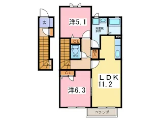 クールM【2階】の間取り