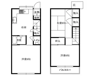カーサー副島【1階】の間取り