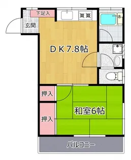 タメイシハイツ【2階】の間取り
