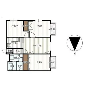 パークハイム玉川【2階】の間取り