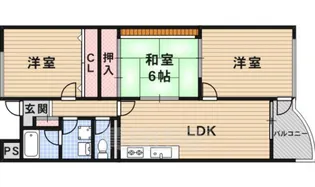 ウィングビュー鮎川【3階】の間取り