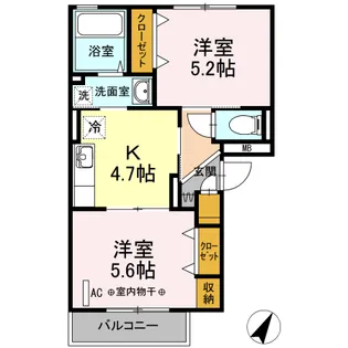 アンバサル【3階】の間取り