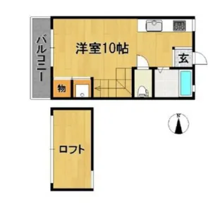 シティベール高良内B棟【2階】の間取り