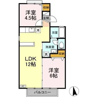 セジュール楠【2階】の間取り