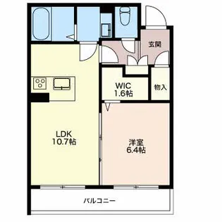 ウェルデンス上所島壱番館 1203【2階】の間取り