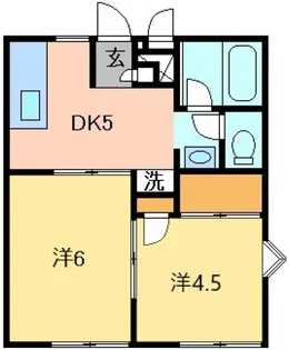 ツインハイツワタナベ A棟【2階】の間取り