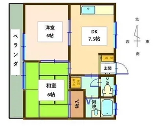 コーポカジムラ【1階】の間取り
