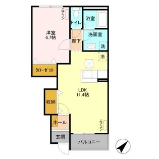 リヨン【1階】の間取り