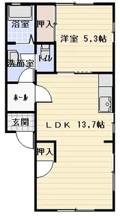 第2メゾンサンフラワー【1階】の間取り