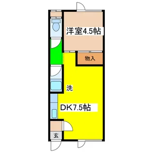 パークサイド愛国【2階】の間取り